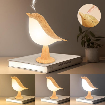 Cute Bird Table Lamps Combo,Rechargeable Cordless Lamp with 3 Color Temperature ,Small Desk Lights for Bedroom Nightstand Bedside Table